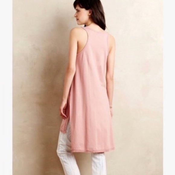 Anthropologie Left of Center tank tunic dress small pink - Picture 2 of 14